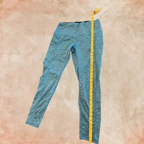 ODODOS High-Waisted Yoga Leggings – SpaceDye Blue (L) - Picture 4 of 8